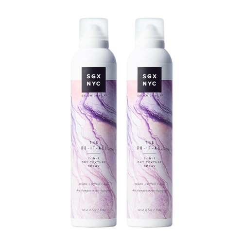 SGX NYC The Do It All 3-in-1 Dry Texture Spray - Versatile Dry Shampoo and Hairspray for Refreshed Hair - Dry Texture Spray for Hair Volume - 2 pc