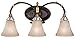 Minka Metropolitan N2693-258B Bella Cristallo - Three Light Bath Vanity, French Bronze/Gold Finish with Champagne Scavo Glass with Eidolon Crystal