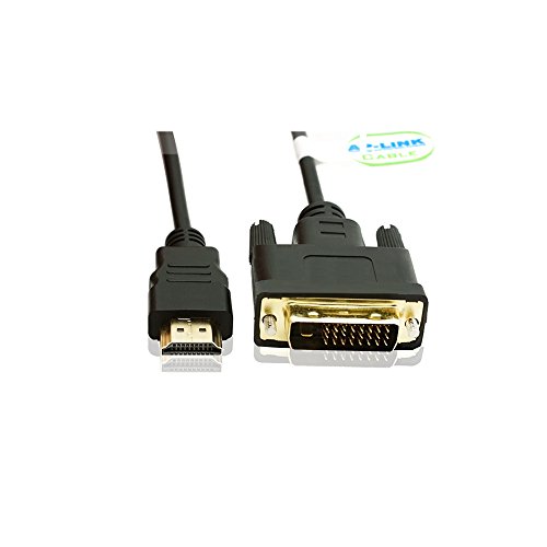 HDMI to DVI Cable, LFHUKEJI Rated High Speed Bi-Directional HDMI HDTV to DVI Cable 9.8ft