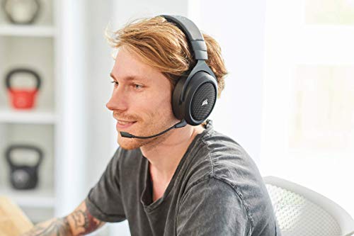 ایگرد | قیمت و خرید Corsair HS70 Pro Wireless Gaming Headset (7.1 Surround  Sound, Ultraniedrige Latenz, 12 Meter Reichweite, Federleichtes Design,  Abnehmbares Rauschunterdrückung-Mikrofon, für PC und PS4) carbon