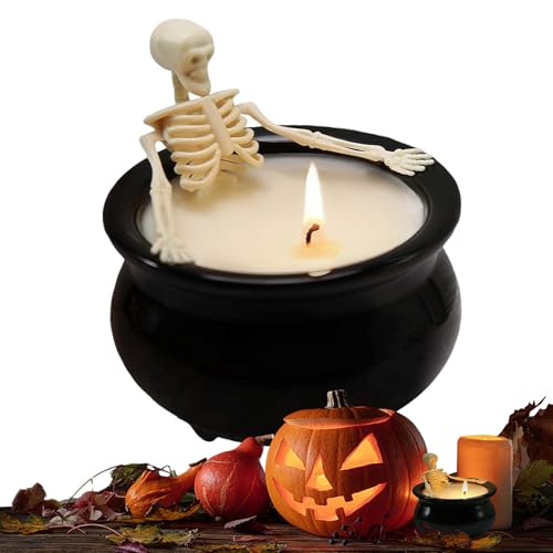 Decoraciones de Velas de Esqueleto - Velas de Baño Esqueléticas para Decoración de Halloween,Figura Espeluznante Para Fiesta Cumpleaños Cocina Escritorio Repisa Sala De Estar Estante Entrada Apartamen