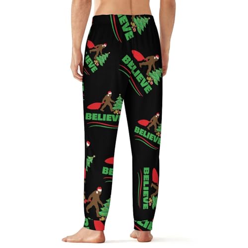 Christmas Bigfoot Sasquatch Men's Pajama Pants Lightweight Joggers Lounge Pants Pj Bottoms Sleep Pants3