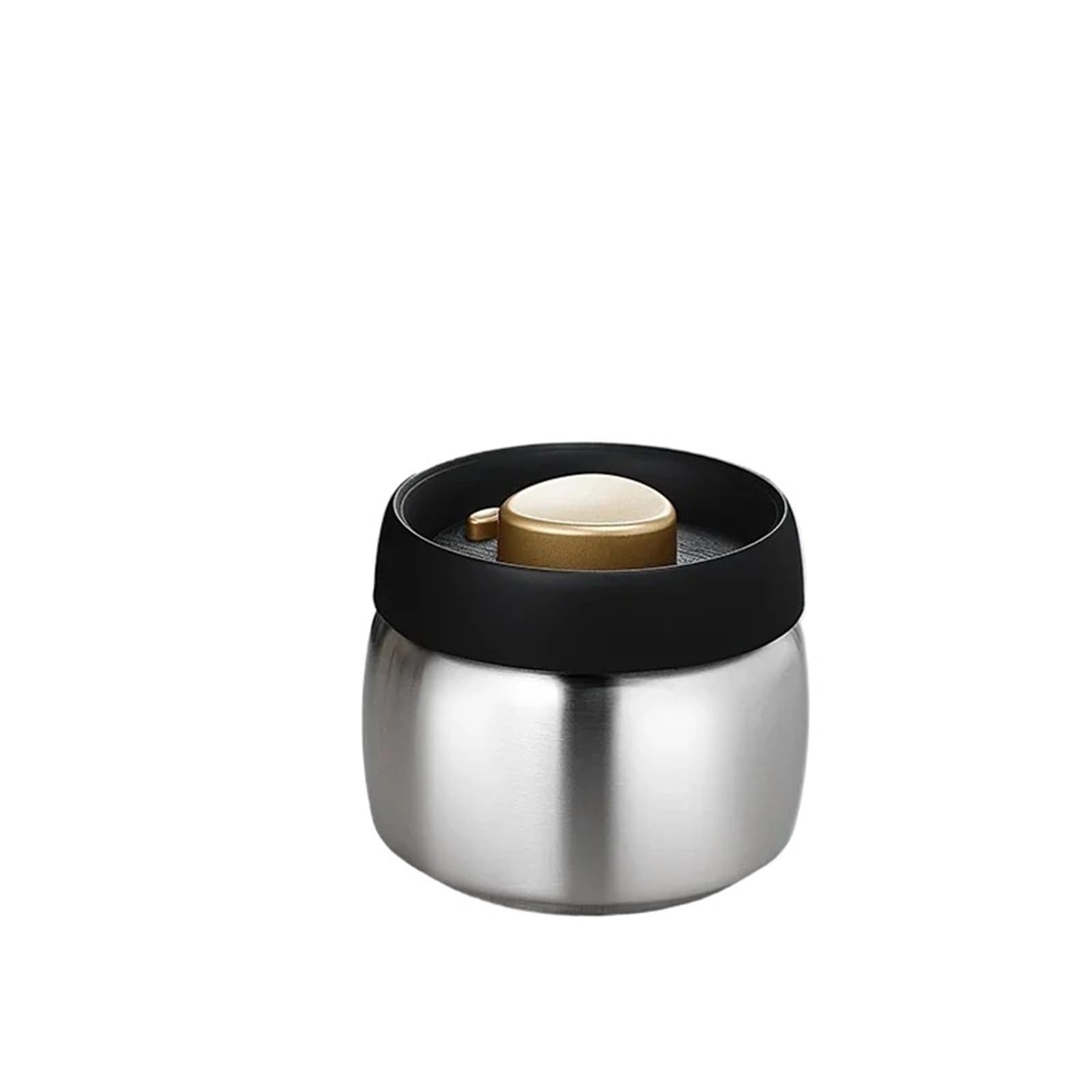 FDBTYJN Tea Caddy Stainless Steel Tea Sealed Jar Moisture-proof Household Storage Press Vacuum High-grade Coffee Bean(Silver400ml)