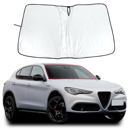 Foldable Windshield Sunshade for Alfa Romeo Stelvio 2017-2023 Car Foldable UV Ray Reflector Auto...