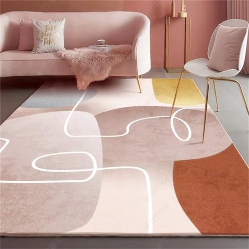 Tapis chambre durable motif abstrait élégant 120x160 cm de haute résistance