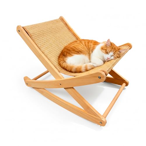 La mejor selección de Mecedoras disponible en línea para comprar. 39 Bluelander Mecedora para Gato 33 * 53 * 37 cm, Cama Mecedora de Madera con Rascador de Yute, Silla Mecedora para Gatos, Torre y Juguete para Mascotas, Estilo Minimalista de Pino...