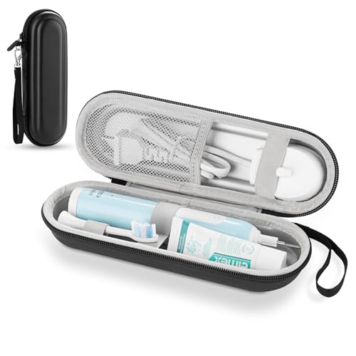 toothbrush travel case for oral boral-b pro 1000 1500 5000 7000 amp philips sonicare 4100 1100 5300 5100 6100io electric toothbrush hard protective storage bag black