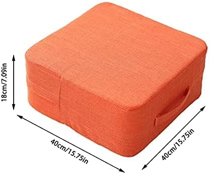洗える綿とリネンのクッションスクエアフロアピロー多色ファッショナブルで弾力性が高く、ジムのインテリアシートチェアトレーニング用 (L