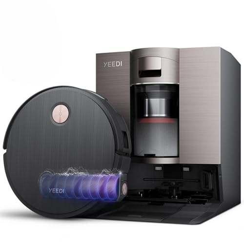 Image of Yeedi S20 Infinity Robot Vacuum&Mop with 19,500Pa Blast Suction, PowerBoost Charging, OZMO Roller 2.0 Self-Washing, Bagless OmniCyclone Station with Hot Mop Washing&Heat Drying, AIVI 3D Navigation