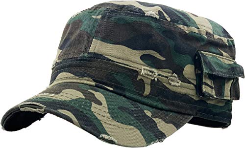 Image of KBETHOS Cadet Army Cap Basic Everyday Military Style Hat (Now with STASH Pocket Version Available)