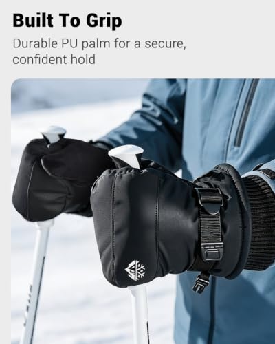 Pixel Panda Ski Mittens