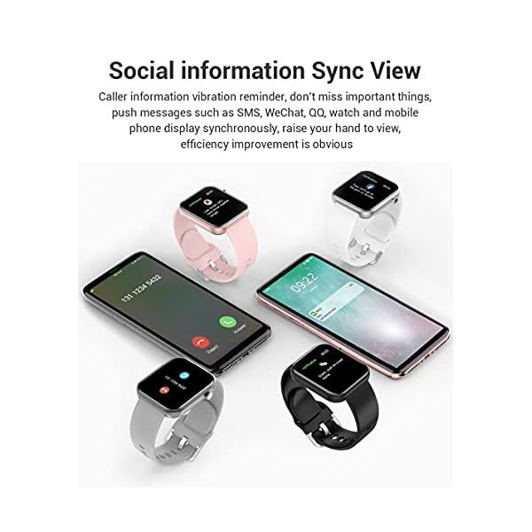 Nanphn Smart Watch for Android iOS Phones Compatible iPhone Samsung, 1.75'' Sport Smartwatch Fitness Activity Tracker Watch with Call/SMS/Heart Rate/Pedometer for Men Women Kids (Black)