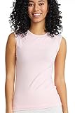 Esteez Womens Sleeveless Cotton Spandex Fitted Base Layering T-shirt