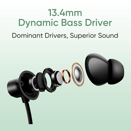 Image of realme Buds Wireless 3 Neo in Ear Bluetooth Neckband with 13.4 Mm Dynamic Bass Boost Driver,Upto 32 Hours Playback,Fast Charge,Ai Enc,45Ms Low Latency,Ip55 Dust&Water Resistannt&Bluetooth V 5.4 Green