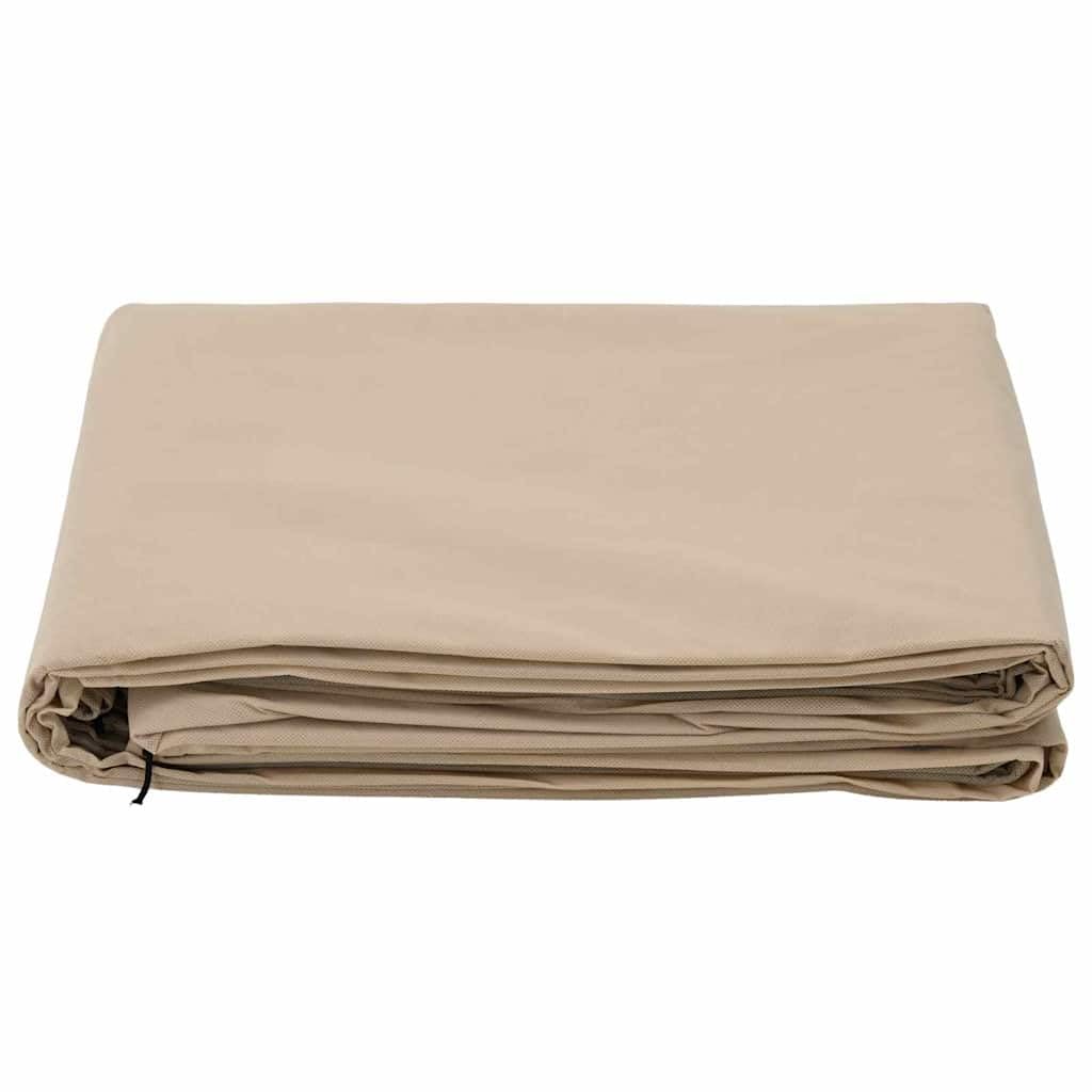 Protezione invernale per piante, tessuto non tessuto, beige, 3,5 x 2,5 m, con cerniera e coulisse, accessorio per la cura del giardino, per aiuola, balcone, terrazza, protezione e crescita di