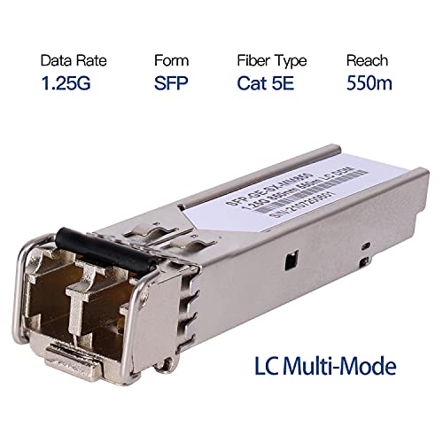4 Pack 1.25G 850Nm Multimode Sfp Lc Transceiver Fiber Module 550 Meters 1000Base-Sx Lc Mmf For Cisco Glc-Sx-Mmd/Sx-Mm/Sfp-Ge-S,Fortinet,Ubiquiti Unifi Uf-Mm-1G,Mikrotik S-85Dlc05D Meraki Ma-Sfp-1Gb-Sx #TOP2