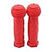 JINLL Poignées De Scooter Poignées De Guidon De Scooter en Caoutchouc Souple Antidérapant avec Guidon De Vélo Streamer Et Poignée Souple De Vélo Poignées en T pour Guidon De Micro Scooter, Rouge