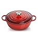 Le Creuset Evolution La Marmita Cacerola con tapa, Redonda, Todas las fuentes de calor incl. inducción, 4,1 l, Hierro fundido, Rojo(Cereza), 32 cm