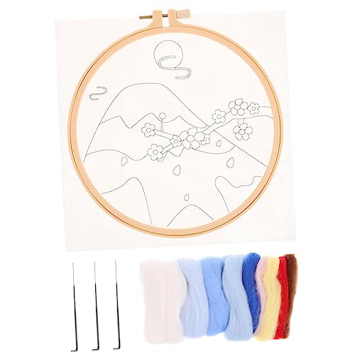ERINGOGO 1 Set Portable Needle Felting Kit for Beginners of DIY Wool Craft Supplies with Needles for Creative Projects and Crafting Activities at Home