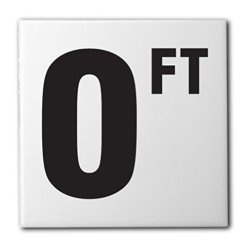 Ceramic Swimming Pool Waterline Depth Marker 