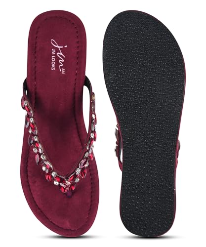 Image of JM LOOKS Women Elegant Embellished Platform Wedge Sandals Designed for Comfort and Statement Style