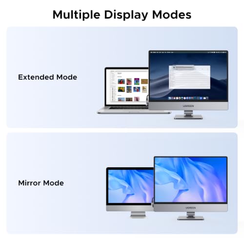 Image of UGREEN 16 Inch 2.5K Portable Monitor, IPS Display 2560x1600@165Hz 100% sRGB with Magnetic Stand, USB-C & Mini HDMI, Gaming External Second Screen Built-in Speakers for Mac /Laptop /PC /PS5 /Switch, Work