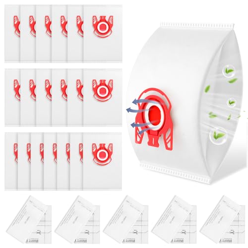 Unleash The Power Of Best Price Miele Vacuum Cleaner Bags Fjm For A Spotless Home 3D Airclean FJM Vacuum Cleaner Bags Compatible with Miele FJM Vacuum Cleaner, Compact C1, Compact C2, Complete C1, S241, S290, S300i, S500, S700, S4, S6 Series, Replaces Part 10123220, 16 Pack