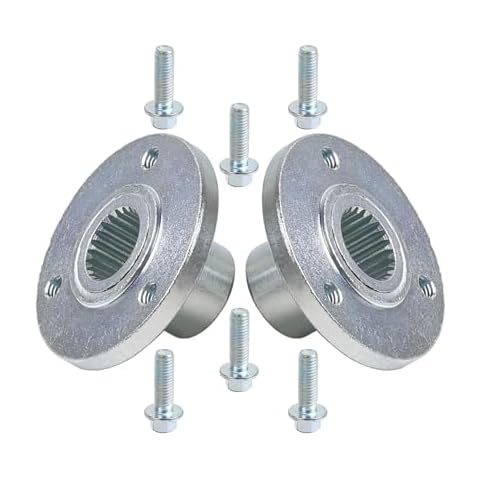 ICONSPORTSS Pair 3 Stud 23T Spline Wheel Rear Axle Hubs, 50mm Spacing for ATV Quad Buggy Go Kart Drift Trike Cart DIY Parts 5 inch Wheels Tires Cover