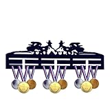 VEJO Medallero Colgador de medallas. Soporte Organizador cuelga medallas Deportivas Regalos para Deportistas, Decoración Pared (TRIATLÓN)