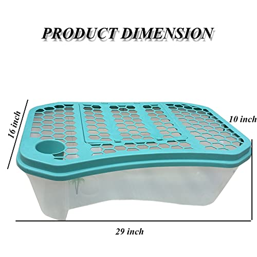 Image of Jainsons Pet Products Turtle Tank Aquarium-Turtle basking Platform，Swimming Area, breeding Hibernation Area, (Accessories not Included) Color May Vary (2.5 FEET-TANK-D-15)