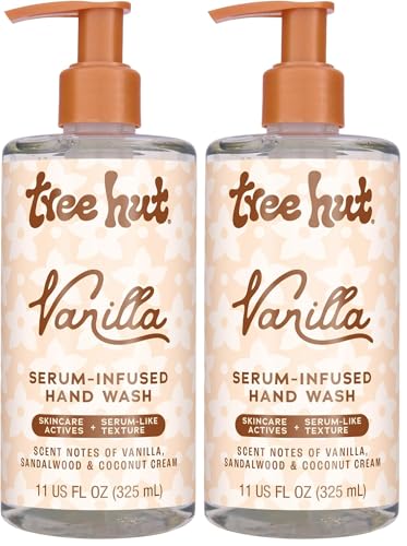 Tree Hut Vanilla Serum Infused Hand Wash, Nourish & Hydrate Hands, Strengthening Skin Care, Long-Lasting Scent, Cleanse & Lock in Moisture, Cermamides, Holiday Gift & Stocking Stuffer, 11 fl oz