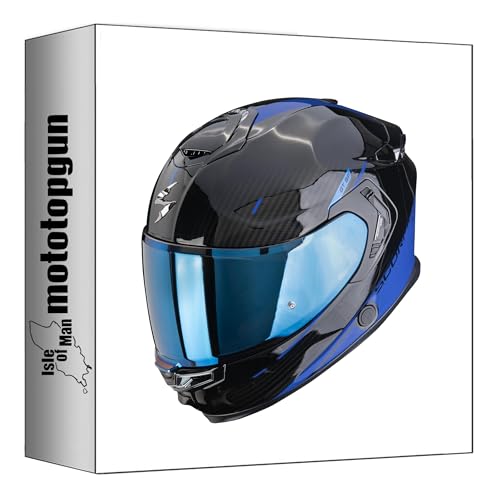 Casque intégral Scorpion exo-GT SP air Asphalt Noir Bleu Taille XL mototopgun 150-534-66-06