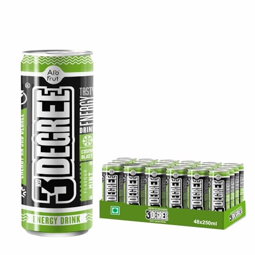 Image of Alo Frut 3rd Degree Mint Flavour Energy Drink | Tasty Energy Drink | Energy Drink for Workout | Energy Drink for Men and Women | Energy Ka 3rd Degree (Mint Cosmic Blast) - 250Ml (Pack of 24)