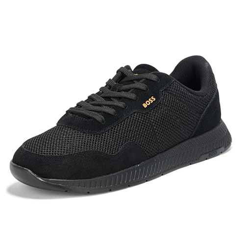 Image of BOSS Men's Leather Mix Low Top Sneaker