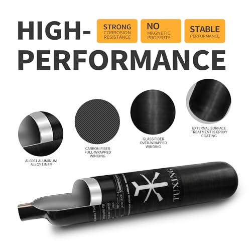 30Mpa 4500Psi 0.58L 580cc Carbon Fiber Gas Cylinder Paintball HPA Tank Hunting for PCP Air Rifle Gun Cylinder Thread M18 * 1.5 - Image 6