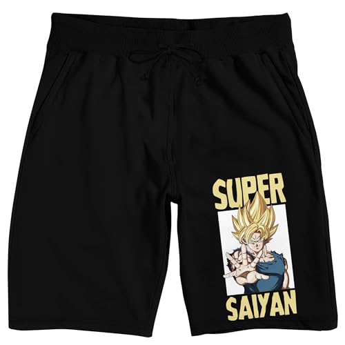 Dragon Ball Z Super Saiyan Adult Black Sleep Pajama Shorts