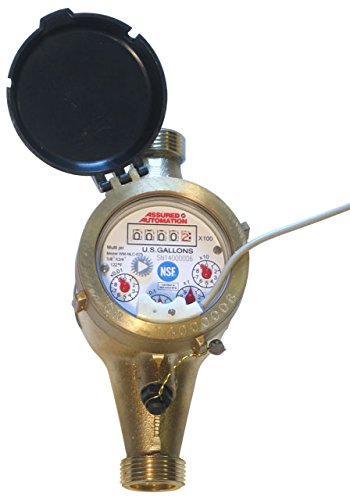 Assured Automation Brass Water Meter for Home and Garden Use,