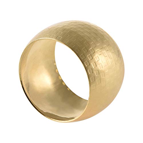 Hebilla de servilleta china, anillo de servilletero de metal de 6 piezas, anillo de tela con hebilla de servilleta, forma redonda simple y moderna, utilizado para bodas, Acción de Gracias, Navidad Cover