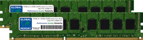 16GB (2 x 8GB) DDR3 800/1066/1333/1600/1866MHz 240-PIN ECC DIMM (UDIMM) Memoria RAM Kit per Servers/WORKSTATIONS/SCHEDE Madre