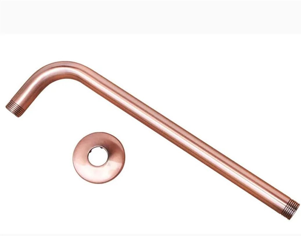 Gold Black Antique Brass Indoor And Outdoor Garden Wall Mounted Shower Head Extension Pipe 12" Long Shower Arm