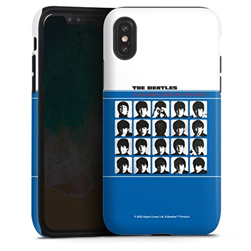 DeinDesign Coque Compatible avec Apple iPhone X Coque renforcée Coque Antichoc A Hard Day’s Night Musique The Beatles - Les Beatles, Paul McCartney, John Lennon, RIngo Starr, George Harrison DeinDesign Coque Compatible avec Apple iPhone X Coque renforcée Coque Antichoc A Hard Day's Night Musique The Beatles