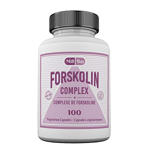 Mill Bay Forskolin Extract (Made in Canada) – 100 Capsules – 500mg Supplement for Men & Women – Helps Maintain Cardiovascular Health
