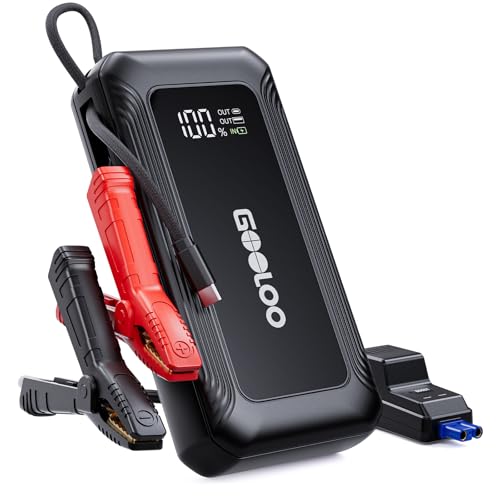 GOOLOO G7 3000A Jump Starter with Built-in Cable Portable Jump Starter for 45W Fast Charging 12V SuperSafe Lithium Jump Box Battery Booster Pack Up to 8.5L Gas or 6.0L Diesel Engine