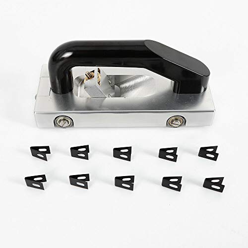 Wheeled Slotting Pull Hand Tool, 10PCS U-Type Blades PVC Hand Flooring Tool Slotter for Vinyl Floor Welding Plastic