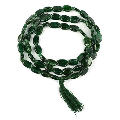 Image of Natural Oval Crystal Beads Mala Necklace Collection for Men & Women, Reiki Energized Gemstone Jewellery for Meditation, Mindful Living, Spiritual Decor & Everyday Fashion Styling