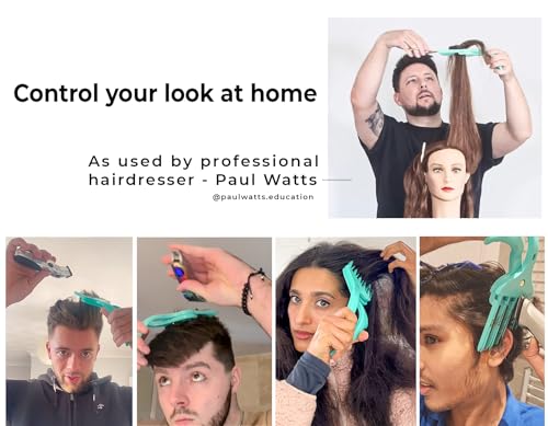 Grip and Trim. Cut Your Own Hair at Home. – Self Haircutting Tool for use with Hair Clippers. DIY Haircuts with More Control to Trim and Style.