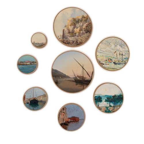 Timeless European Art Collection - Jakob Alt, Anton Perko, Paul Signac, Alfred Zoff, Vincenzo Caprile, Søren L. Lange - Stunning Seaside and Harbor Scenes from 1818 to 1925