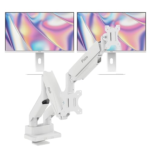 Image of Two Pixio PX257 Hayabusa White 24.5 inch (24 inch / 25 inch Equivalent) 300Hz Refresh Rate FHD 1080p Resolution Fast IPS Panel 1ms GTG Response Time Gaming Monitor with PS2D White Ultrawide Heavy-Duty
