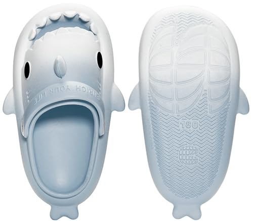 Image of KVbabby Kids Shark Slides Boys Girls Cloud Sandals | Cloud Sandals,Open Toe,Beach Pool Water Shoes,Slip-on,Lightweight,Non-Slip,Soft,Flexible,EVA Slippers