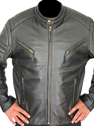 Chaqueta de cuero genuino para hombre SlimFit miniatura 2